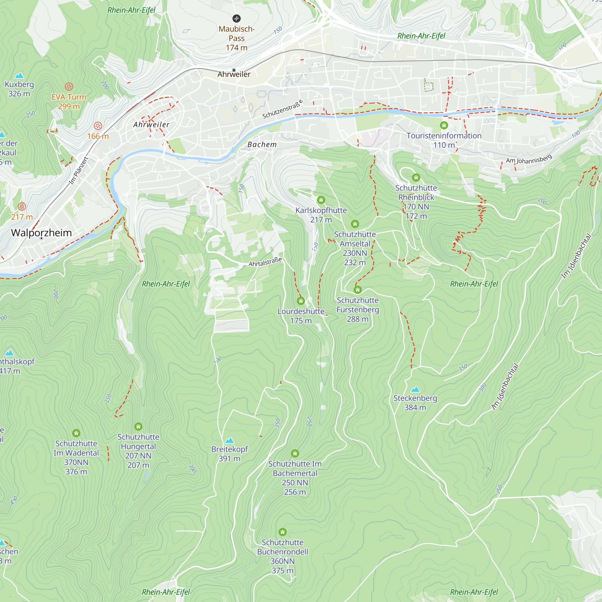 Lourdeshütte map
