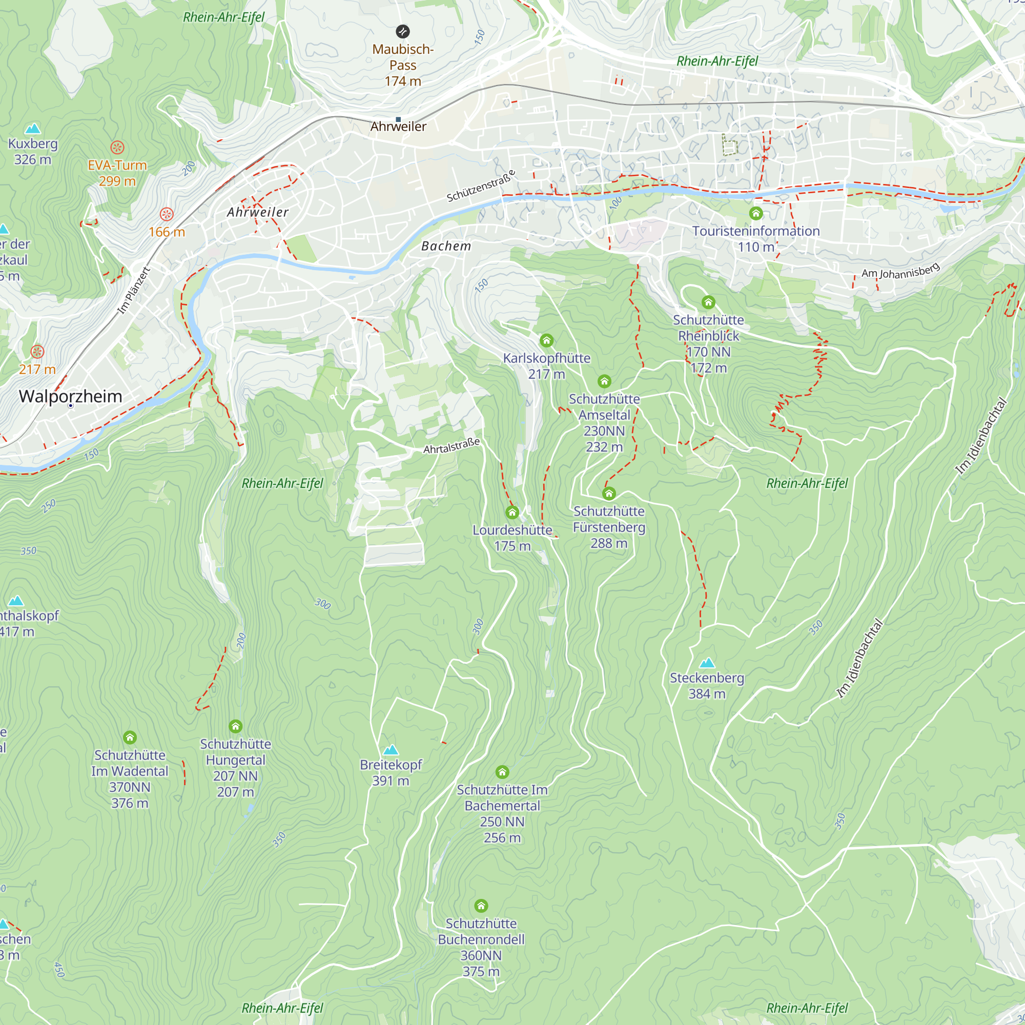 Lourdeshütte map