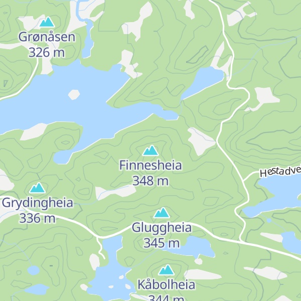 Map of Finnesheia