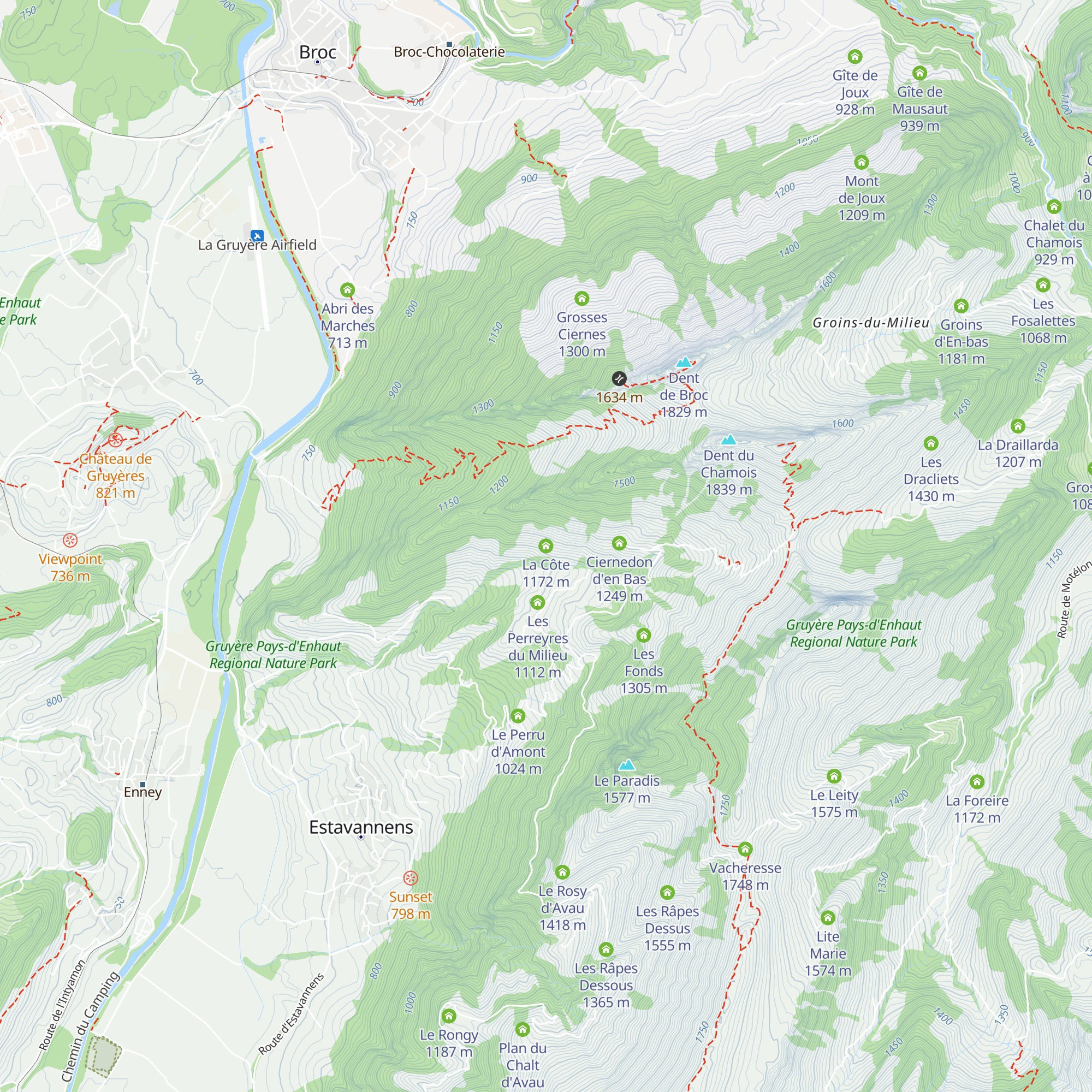 La Côte map
