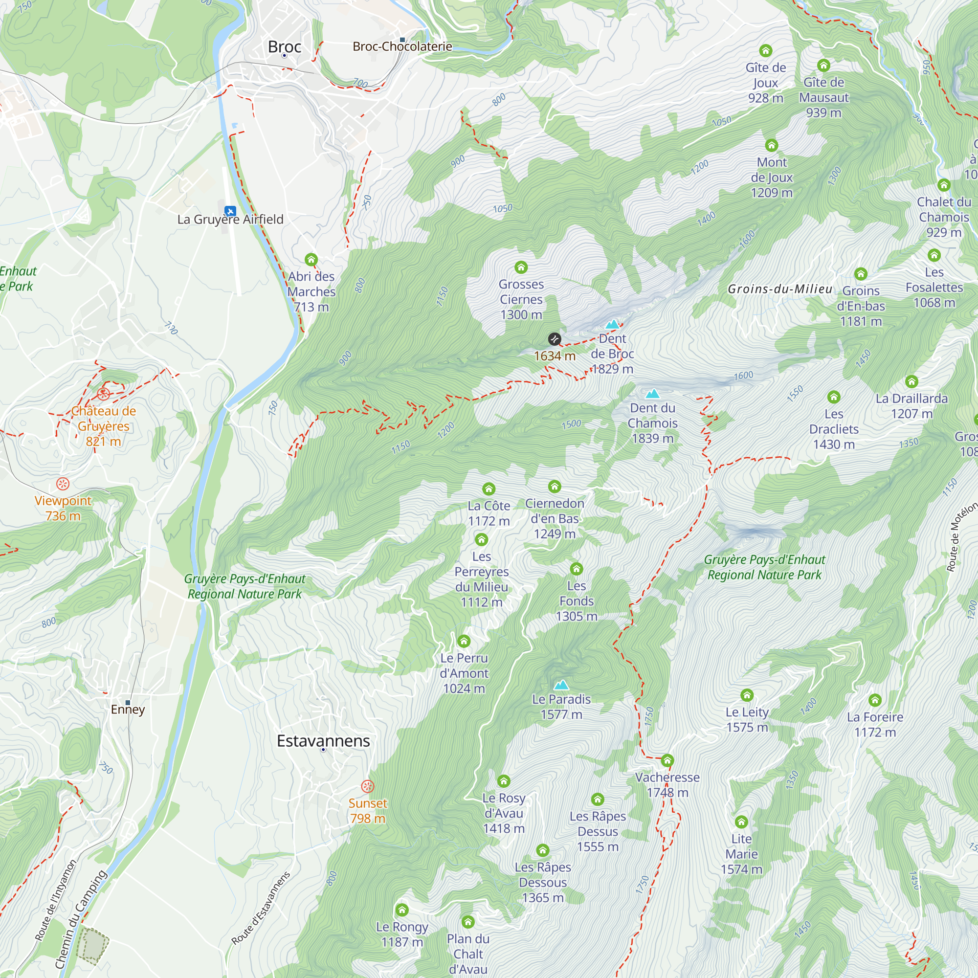 La Côte map