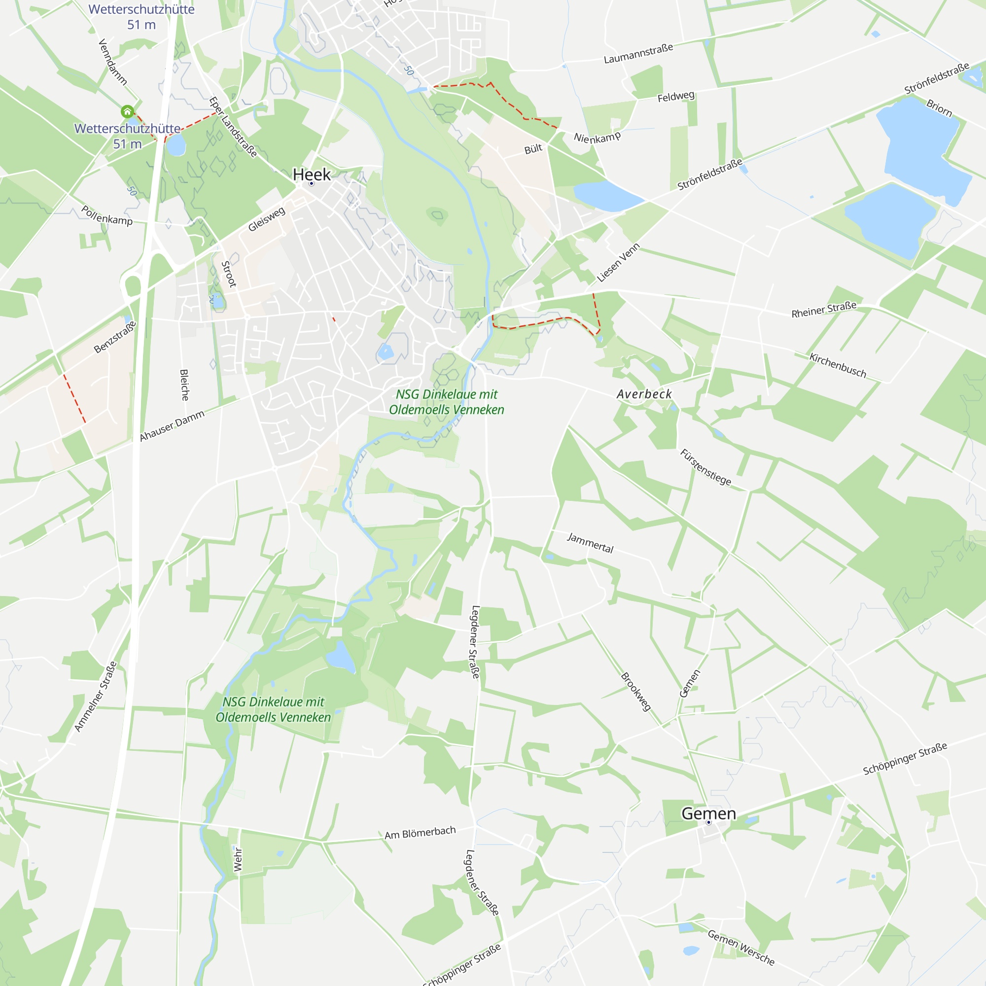 Schutzhütte die Berge map
