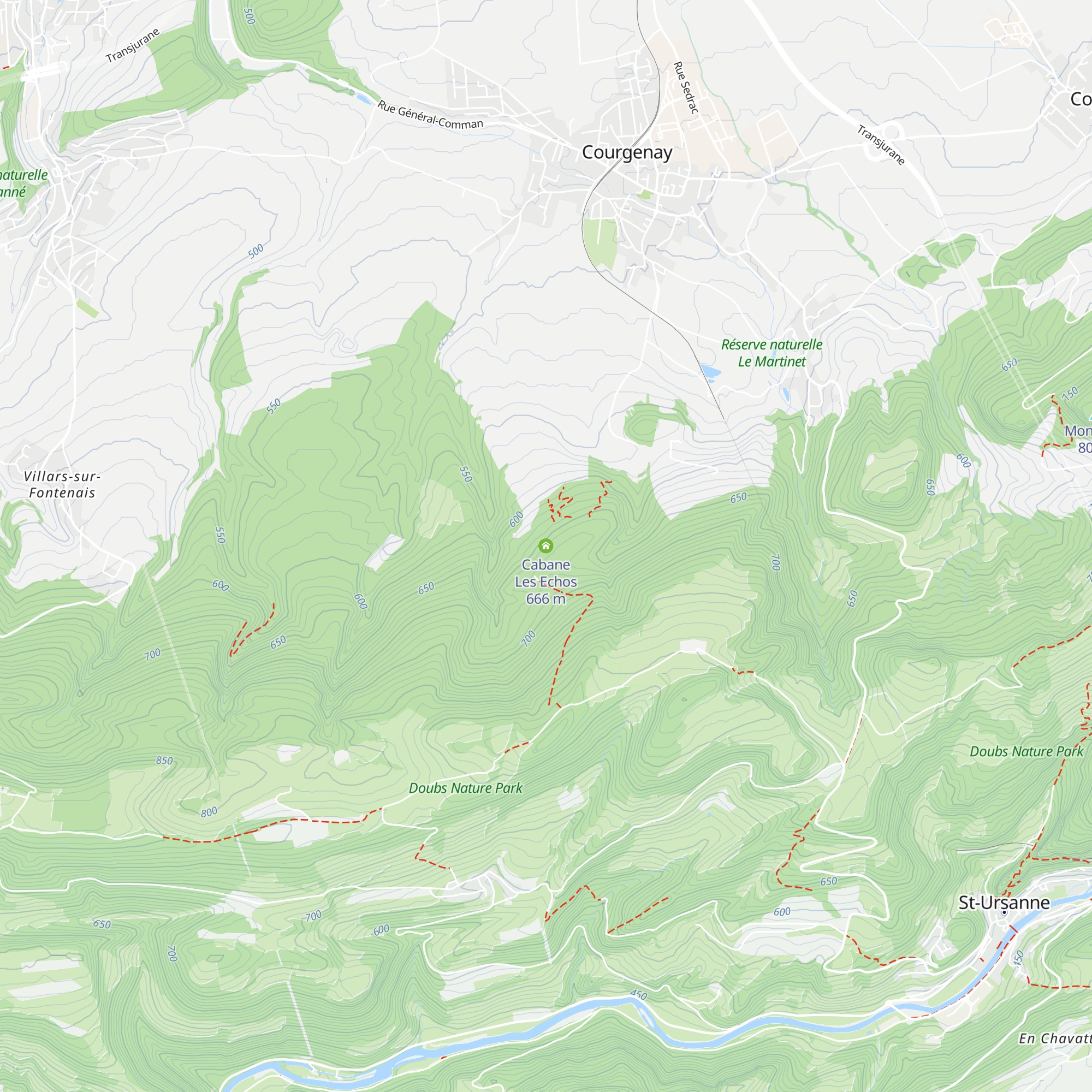 Cabane Les Echos map