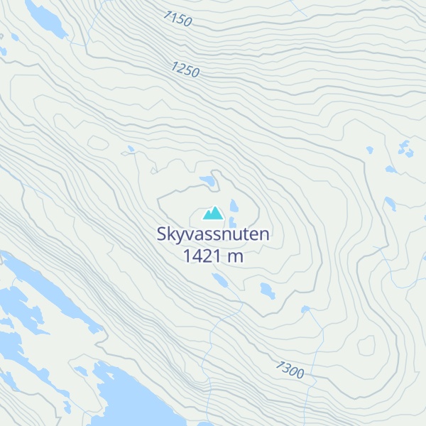 Map of Skyvassnuten