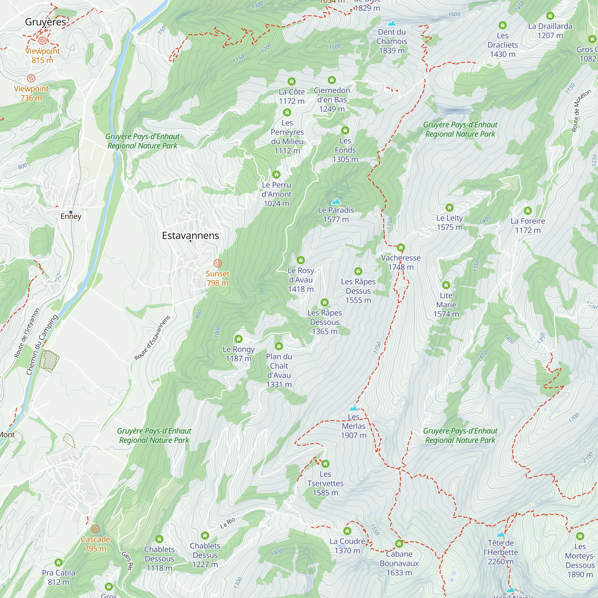 La Cierne map