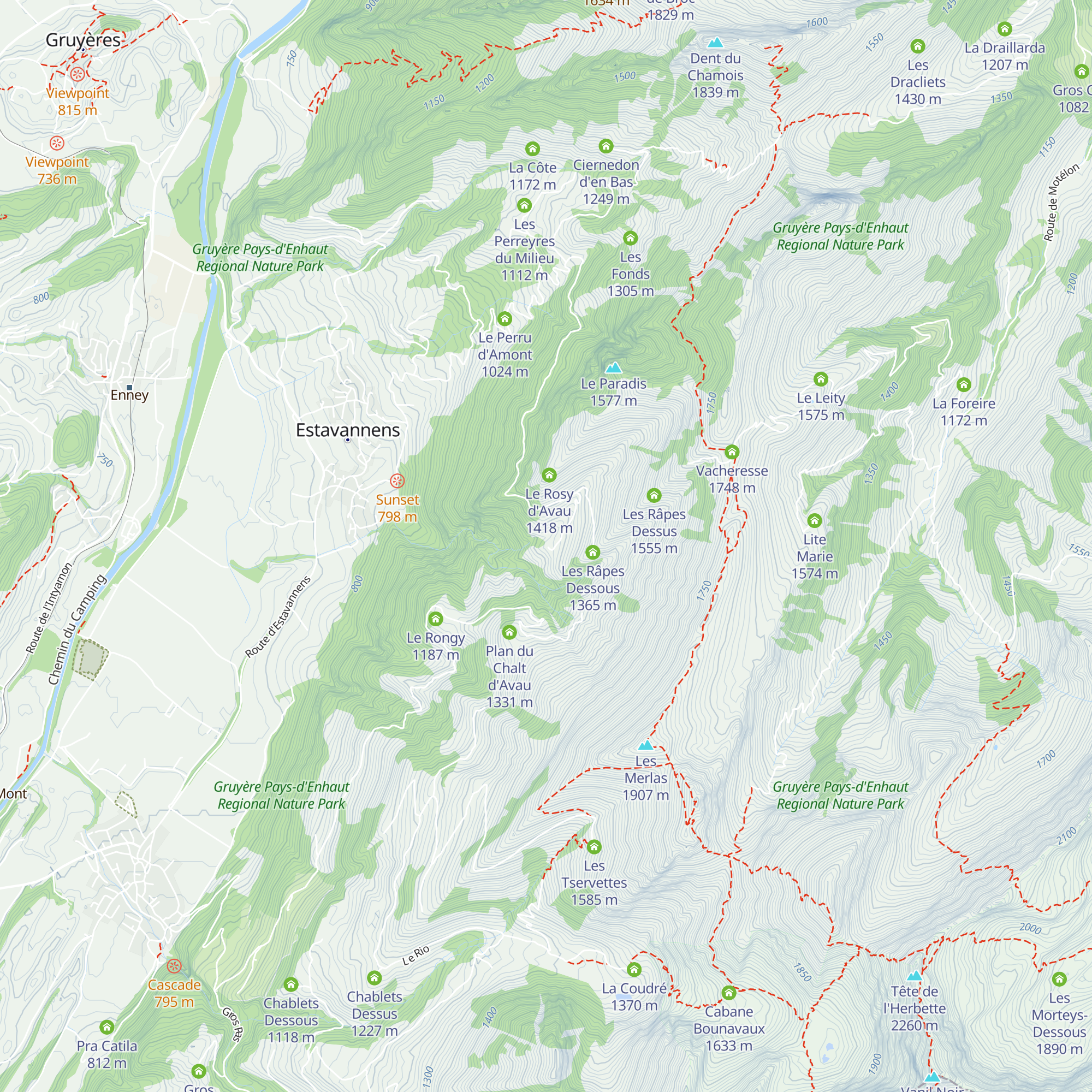 La Cierne map