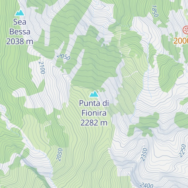 Map of Punta di Fionira