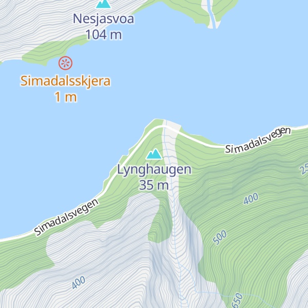 Map of Lynghaugen