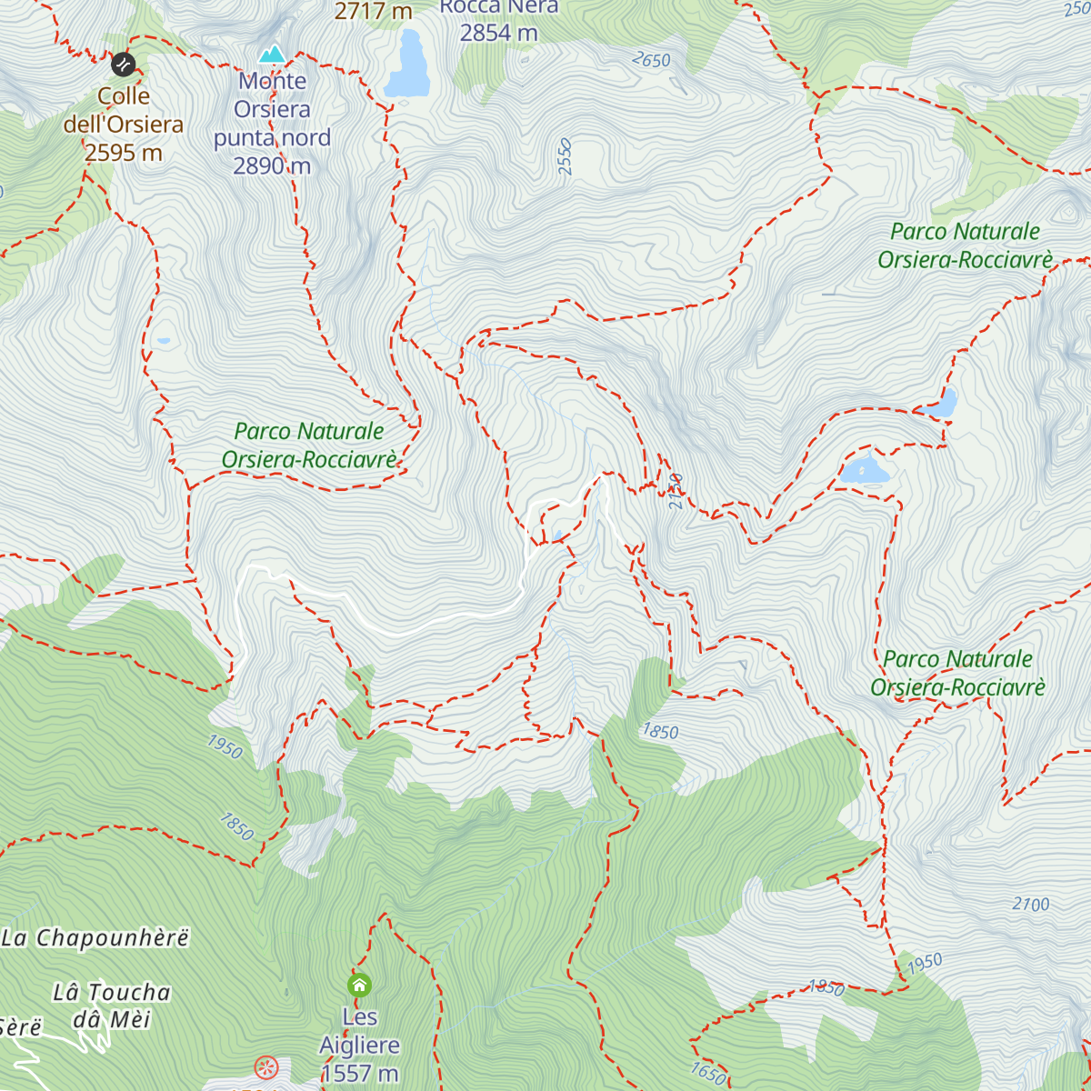 Rifugio Selleries map