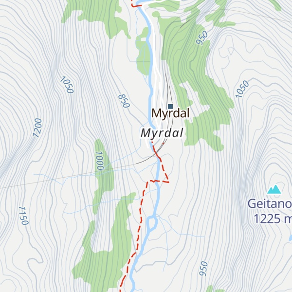 Map of Myrdal Fjellstove