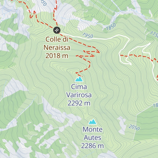 Map of Cima Varirosa