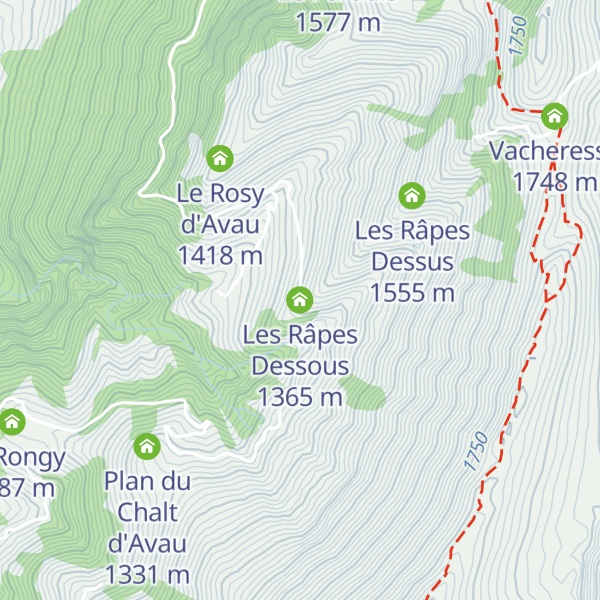 Map of Les Râpes Dessous