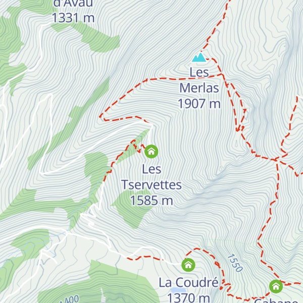Map of Les Tservettes