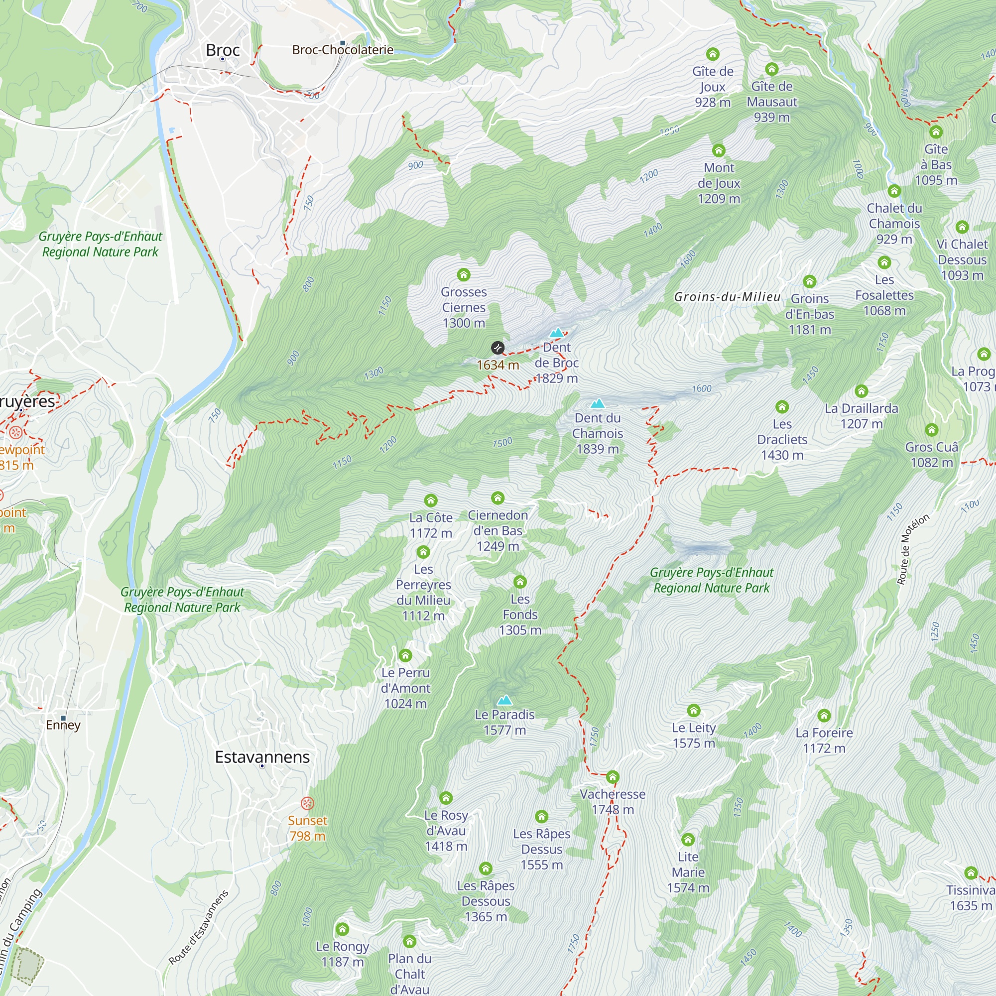 Ciernedon d'en Bas map