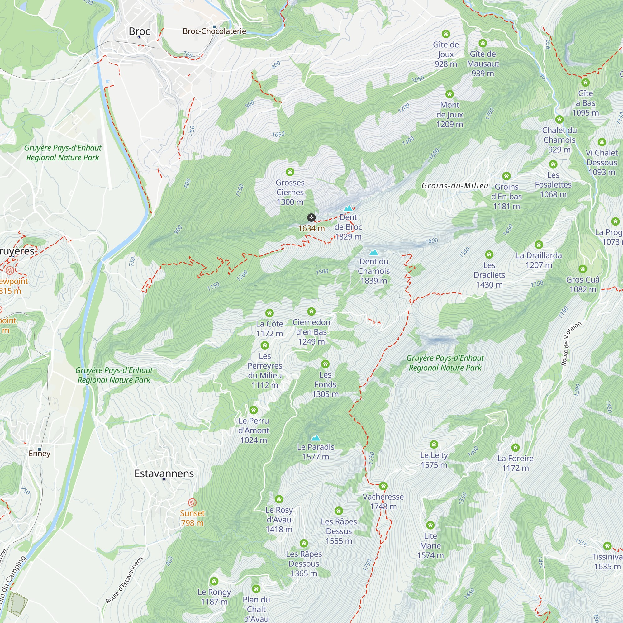 Ciernedon d'en Bas map