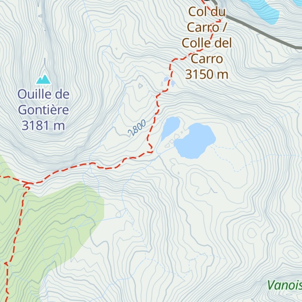 Map of Refuge du Carro