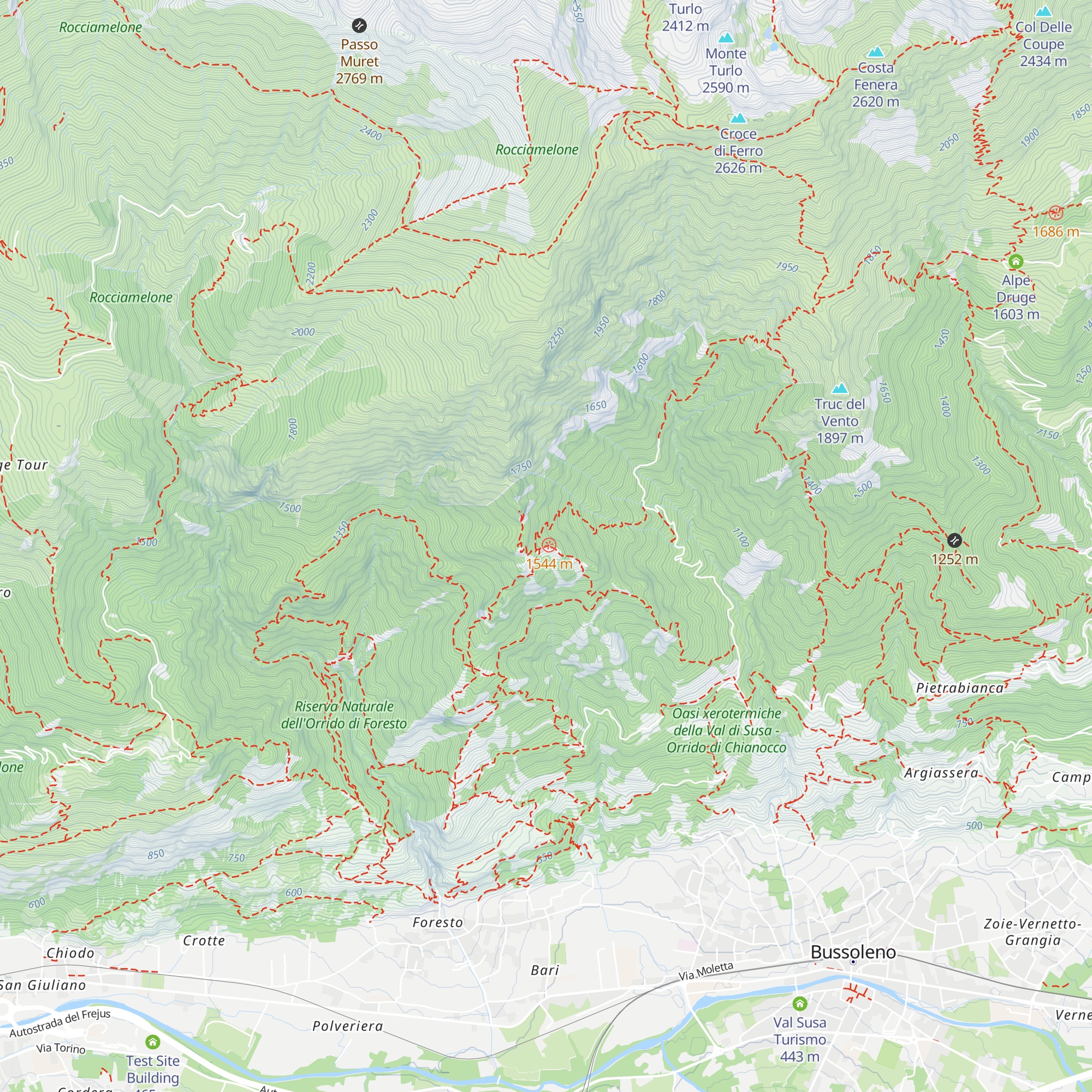Bivacco Fugera map