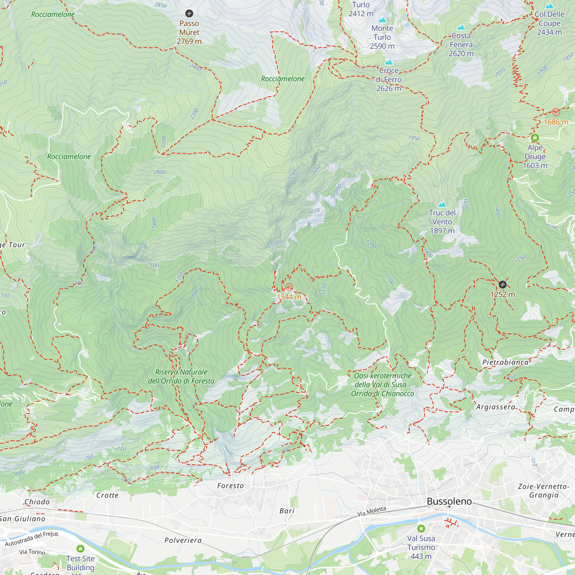 Bivacco Fugera map