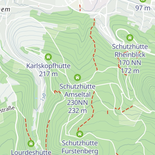 Map of Schutzhütte Amseltal 230NN
