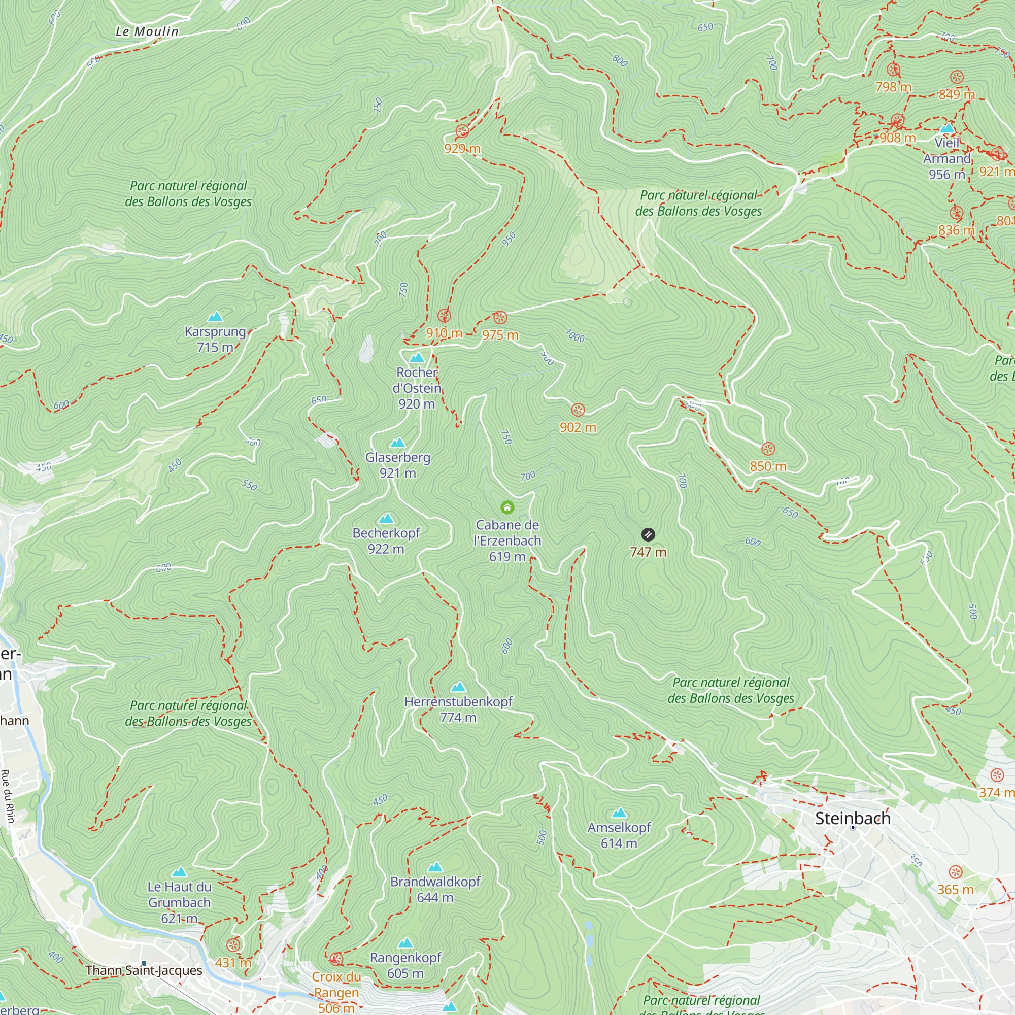 Cabane de l'Erzenbach map
