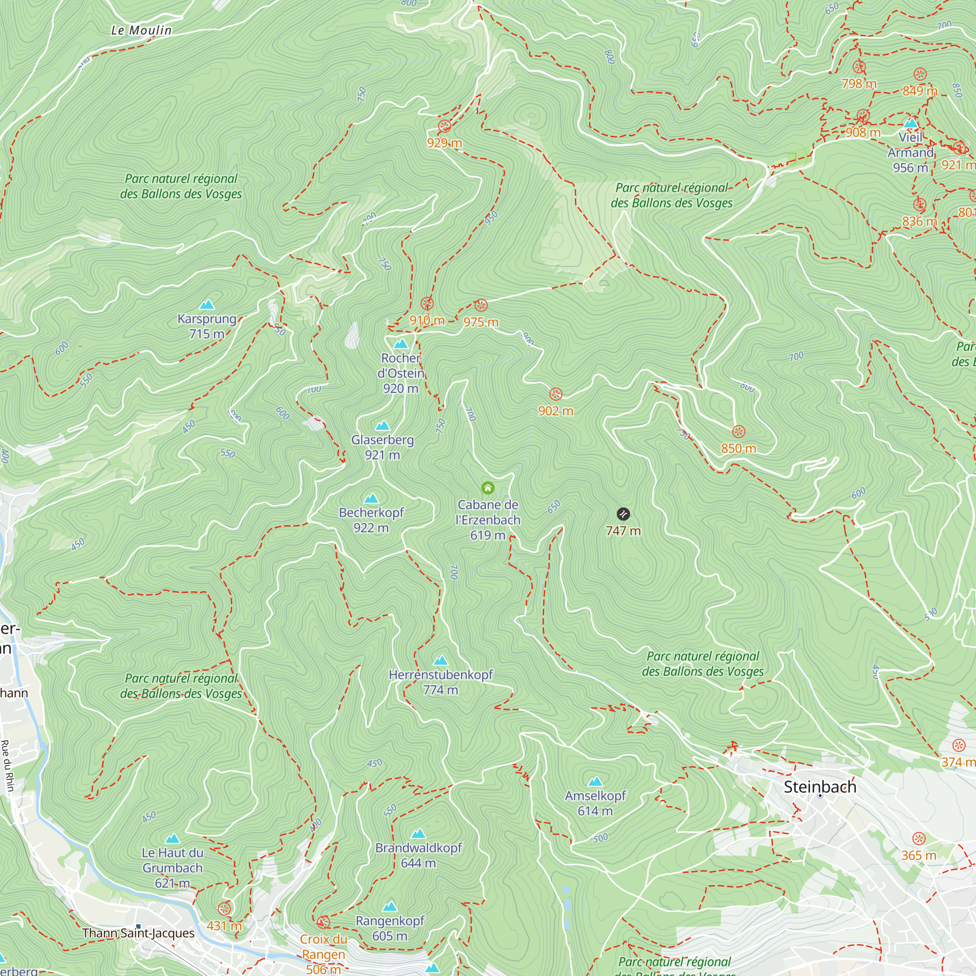 Cabane de l'Erzenbach map