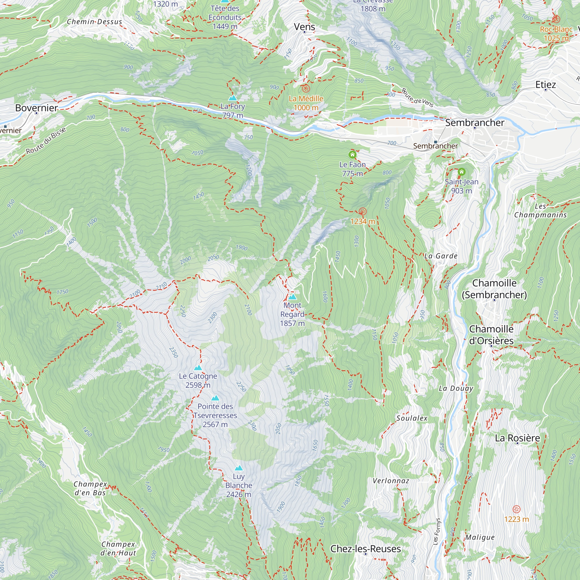 Alpage du Catogne map