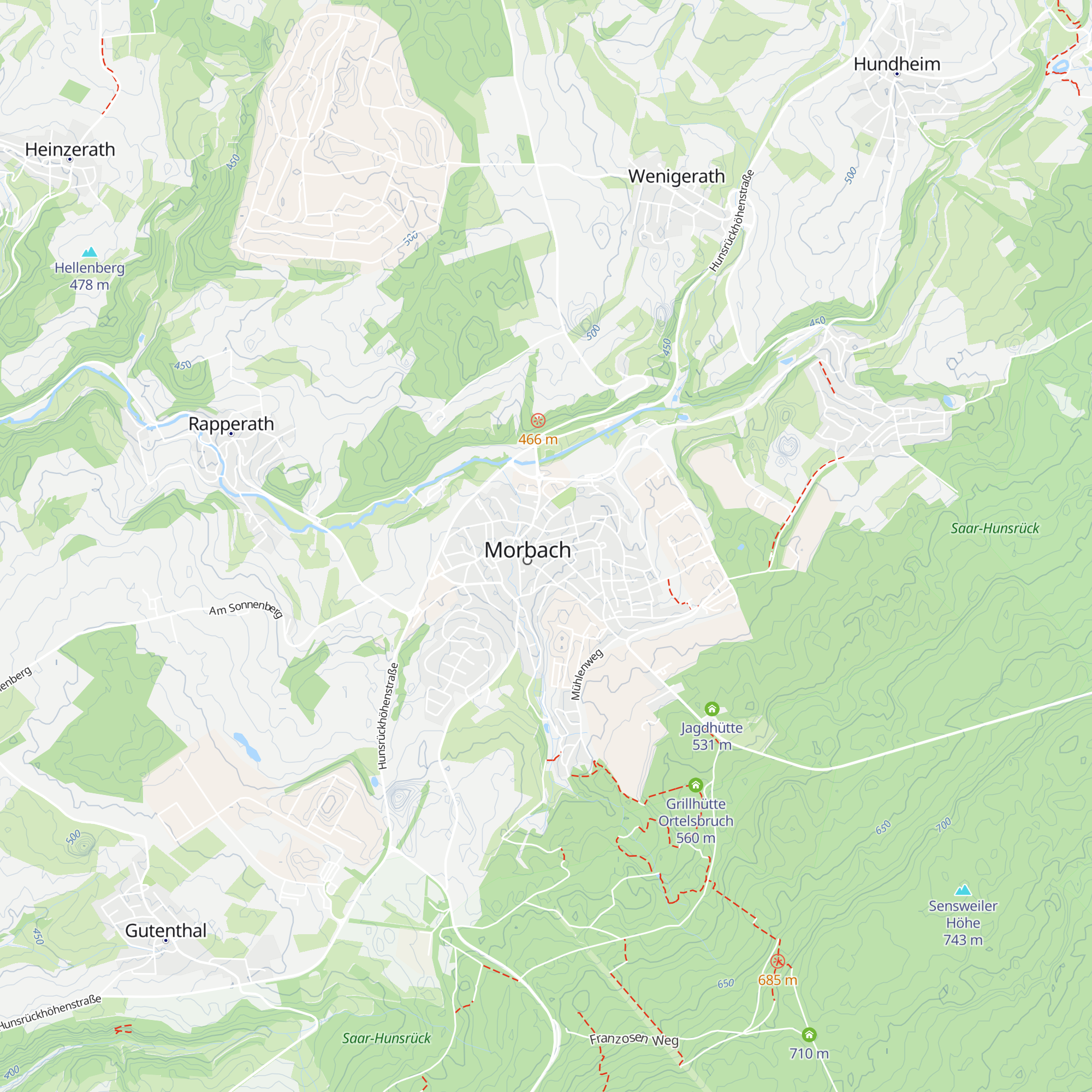 Tourist-Information Morbach map