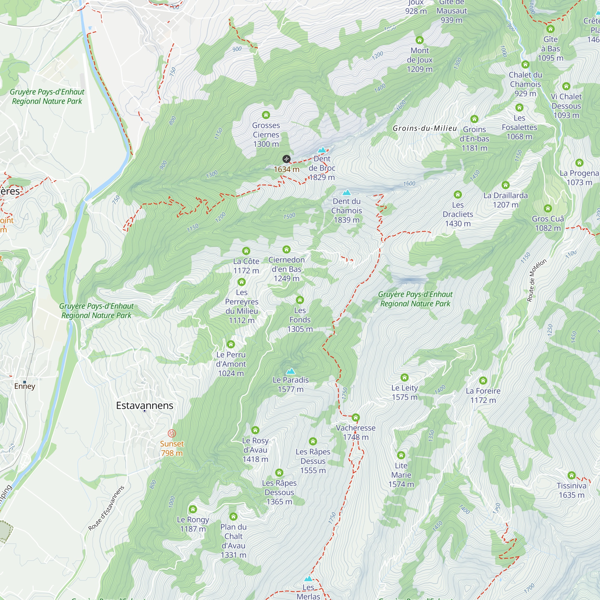 Les Fonds map