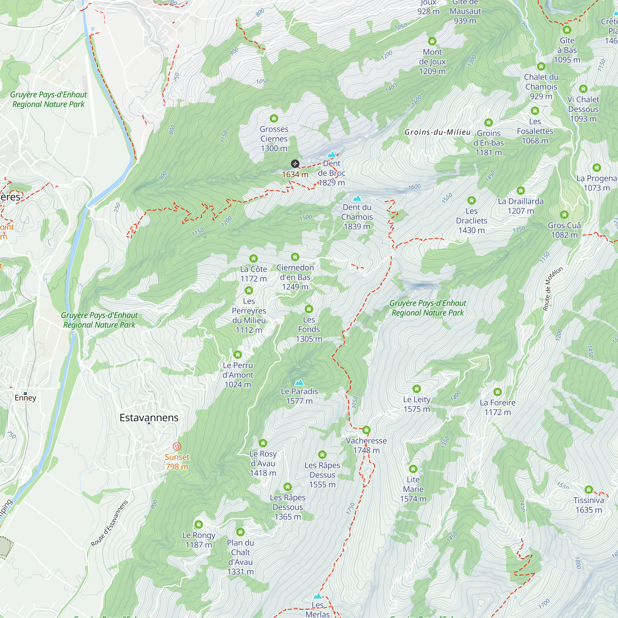 Les Fonds map