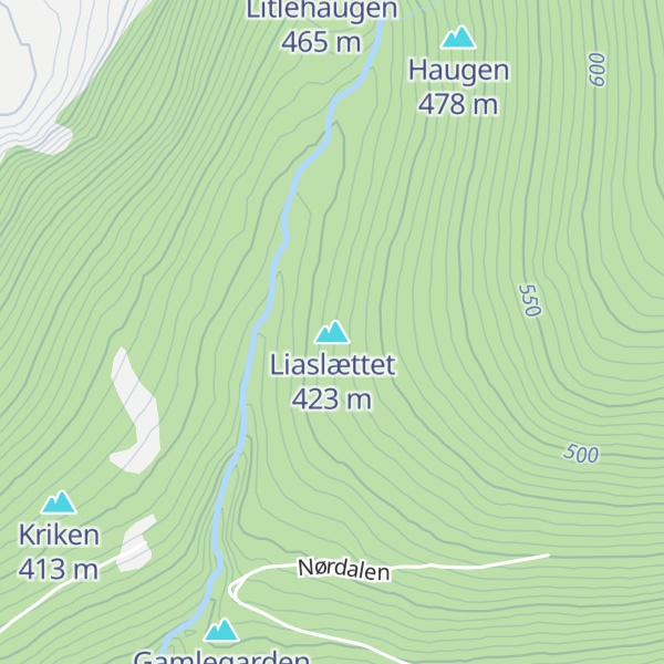Map of Liaslættet