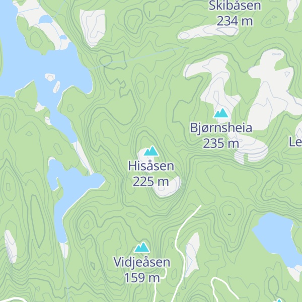 Map of Hisåsen