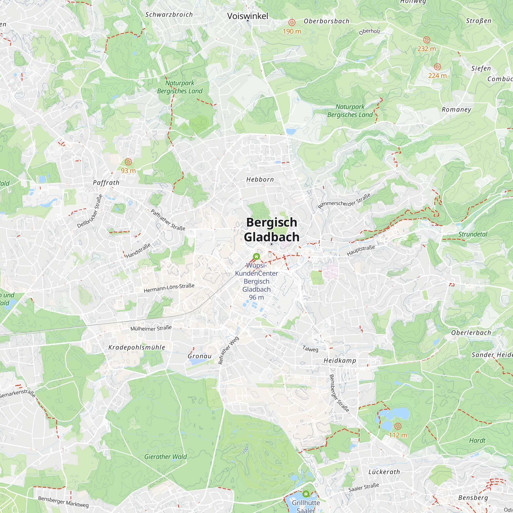 Wupsi-KundenCenter Bergisch Gladbach map