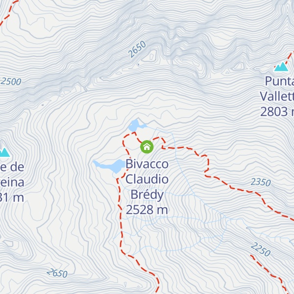 Map of Bivacco Claudio Brédy