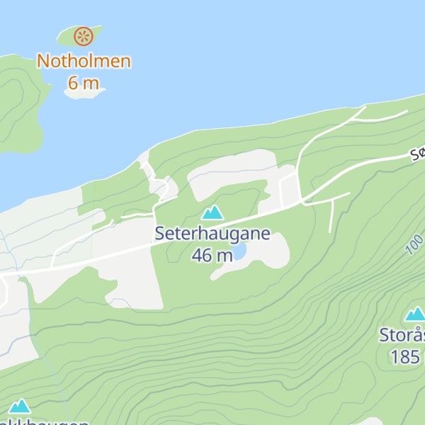Map of Seterhaugane