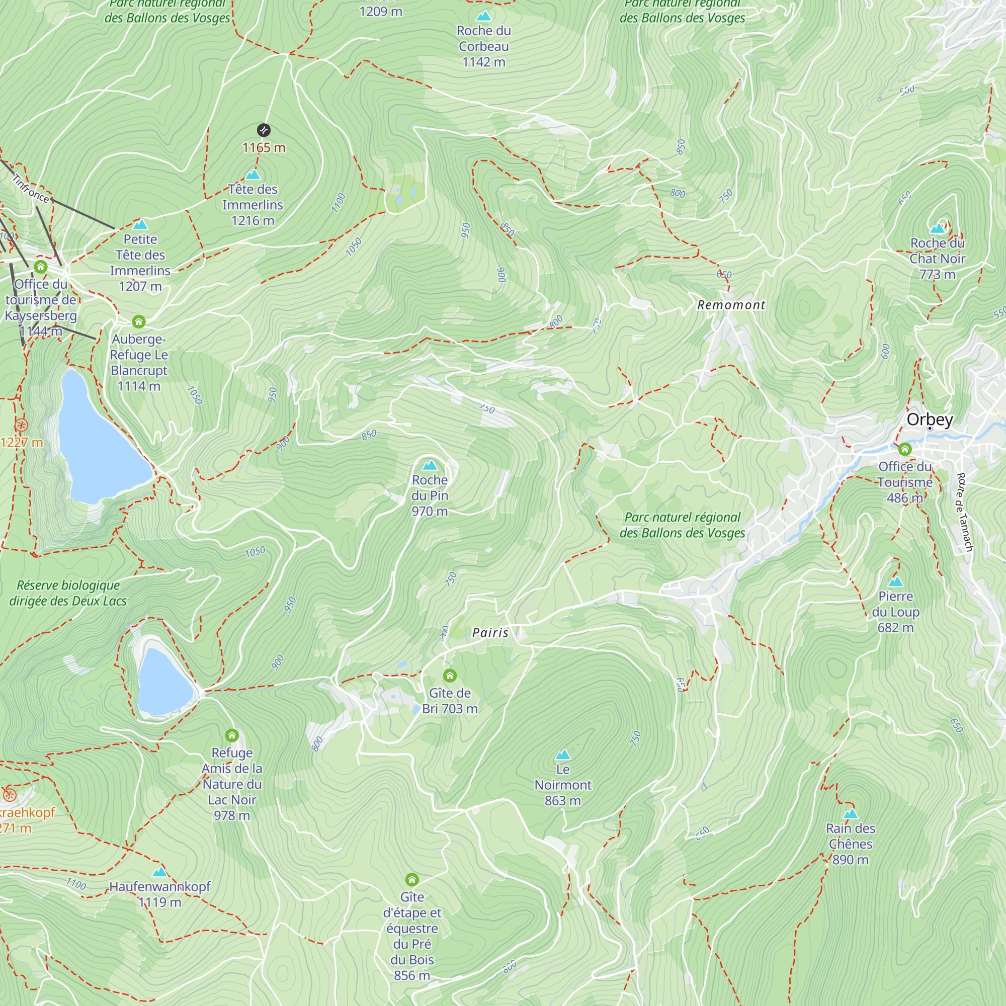Gîte des 4 lacs map