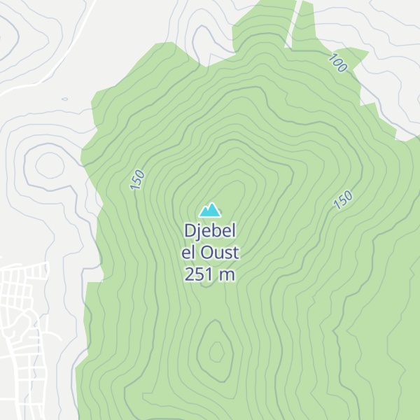 Map of Djebel el Oust