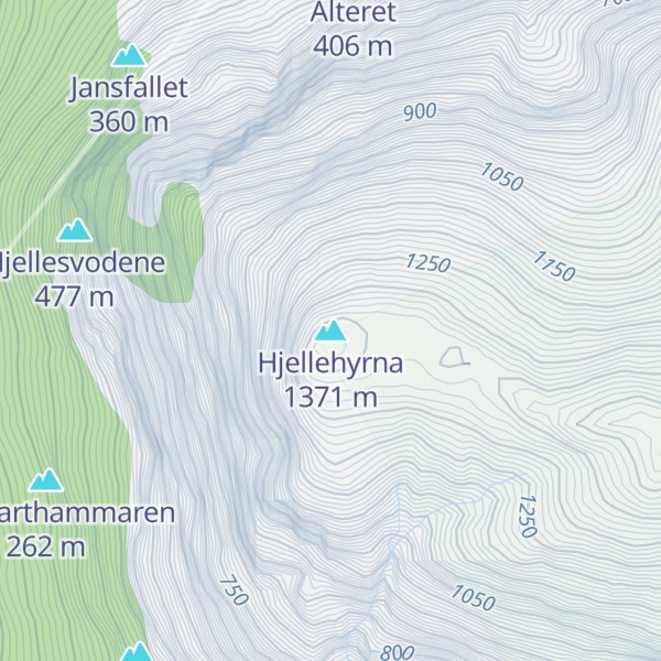 Map of Hjellehyrna