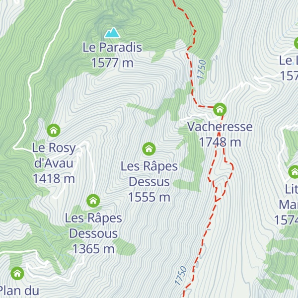 Map of Les Râpes Dessus