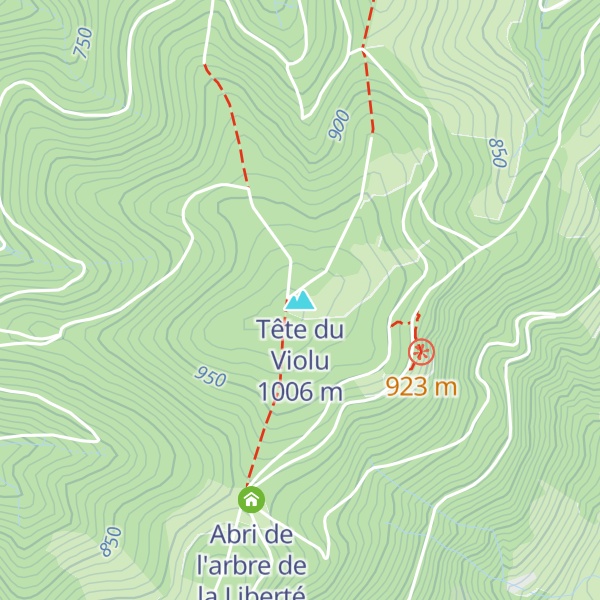 Map of Tête du Violu