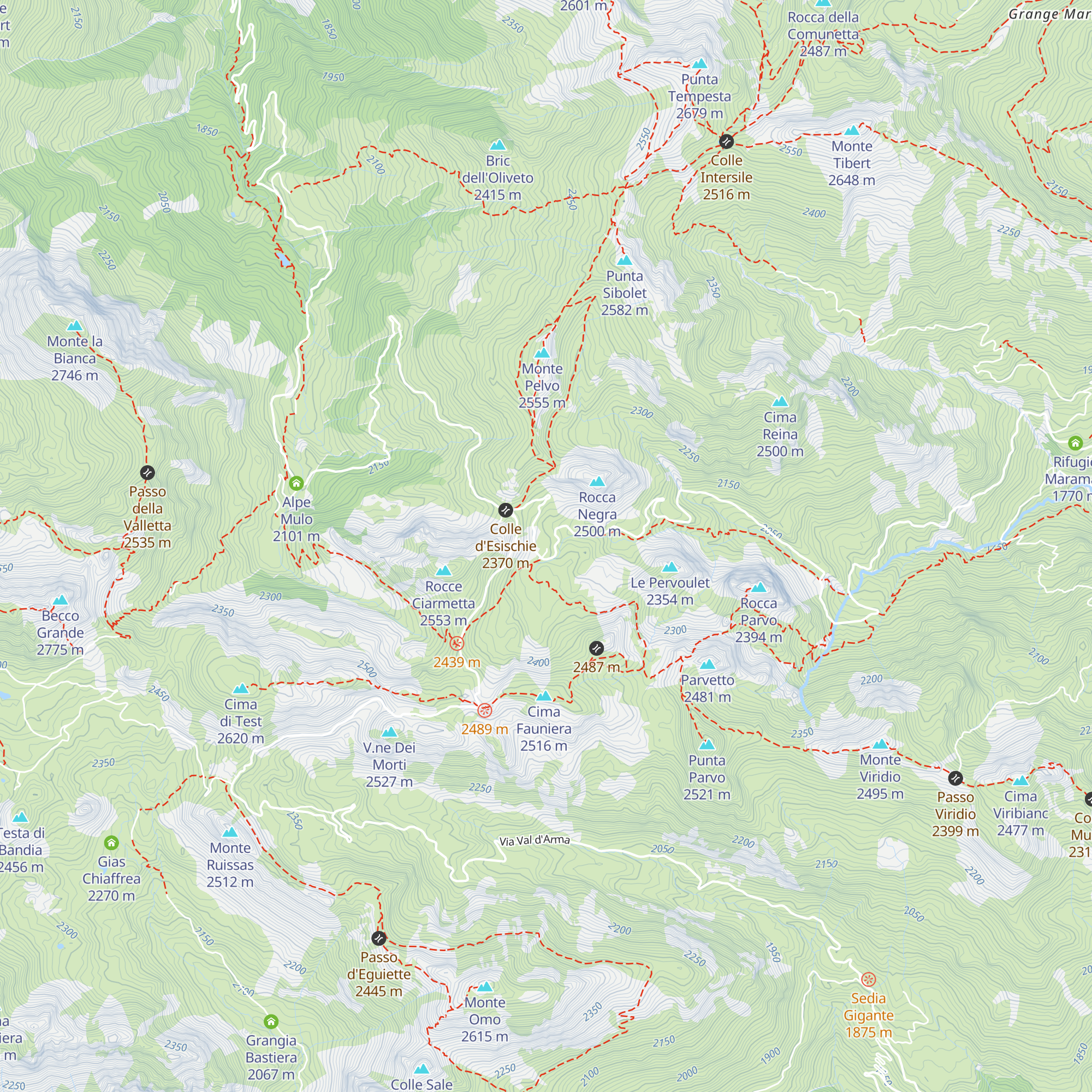 Rifugio Fauniera map
