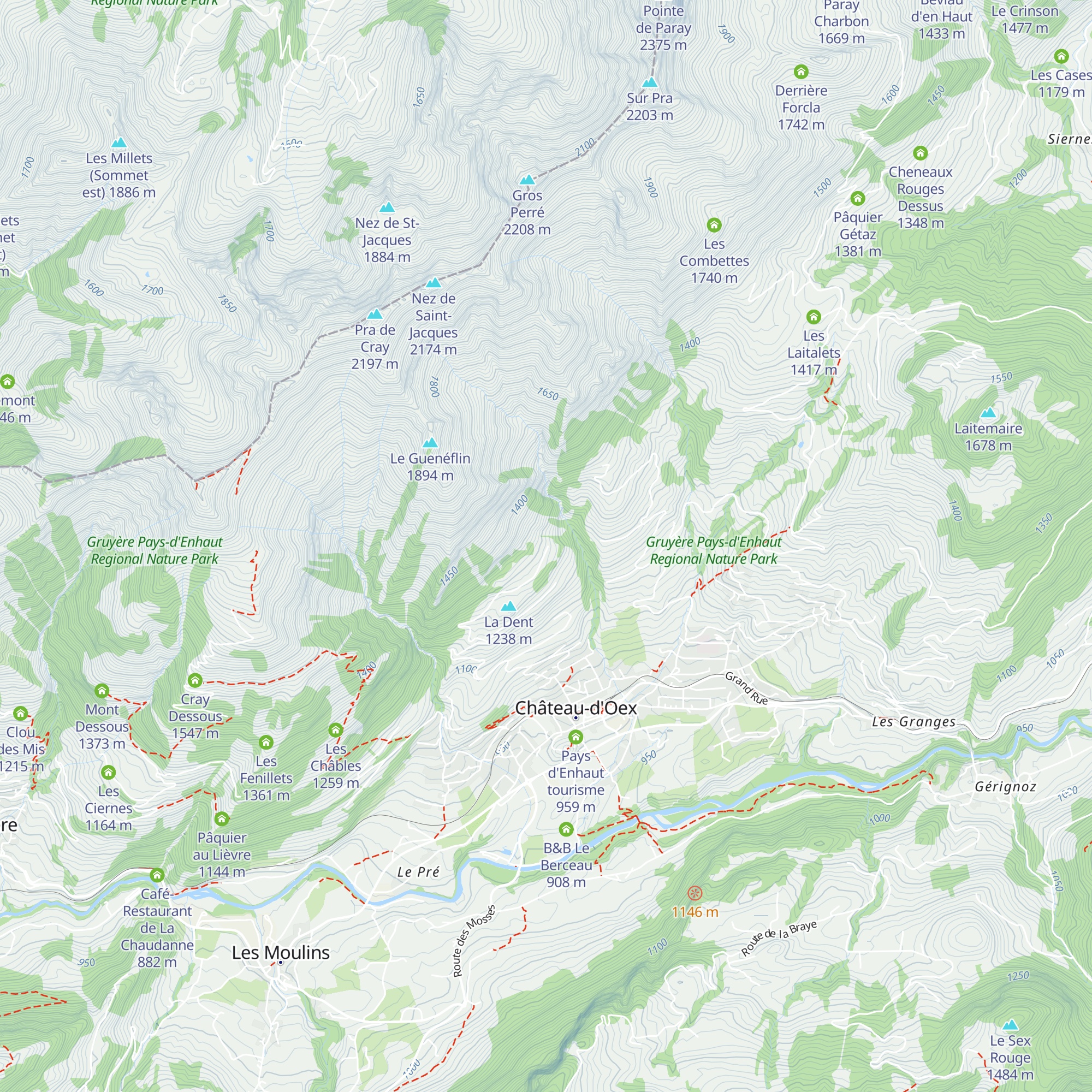 La Dent map