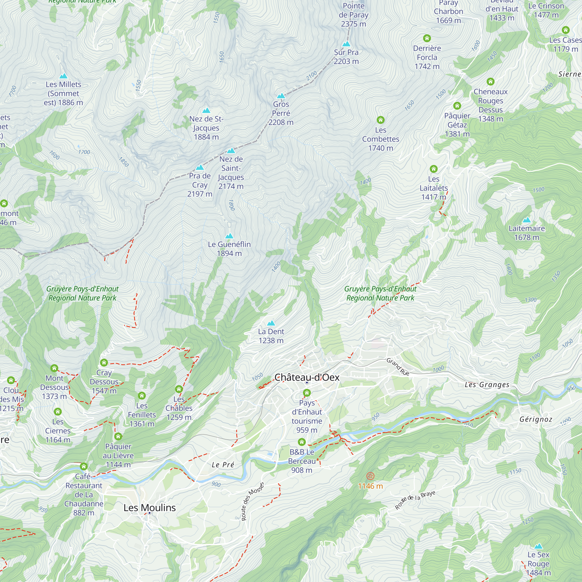 La Dent map