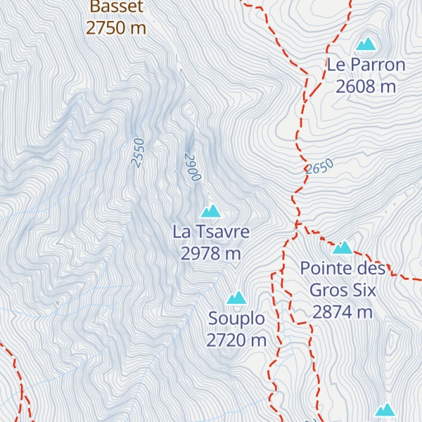 Map of La Tsavre