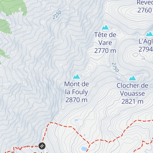 Map of Mont de la Fouly