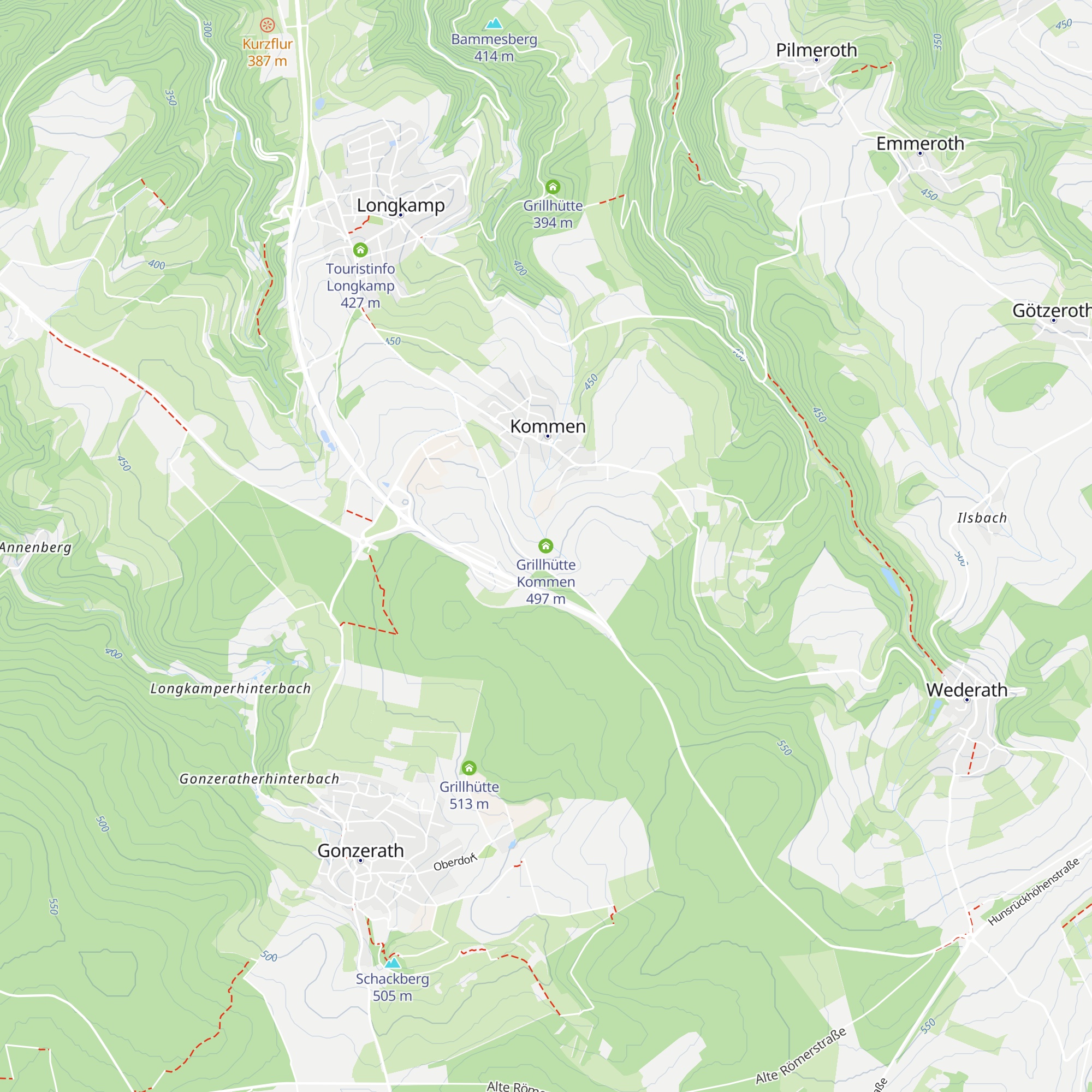 Grillhütte Kommen map