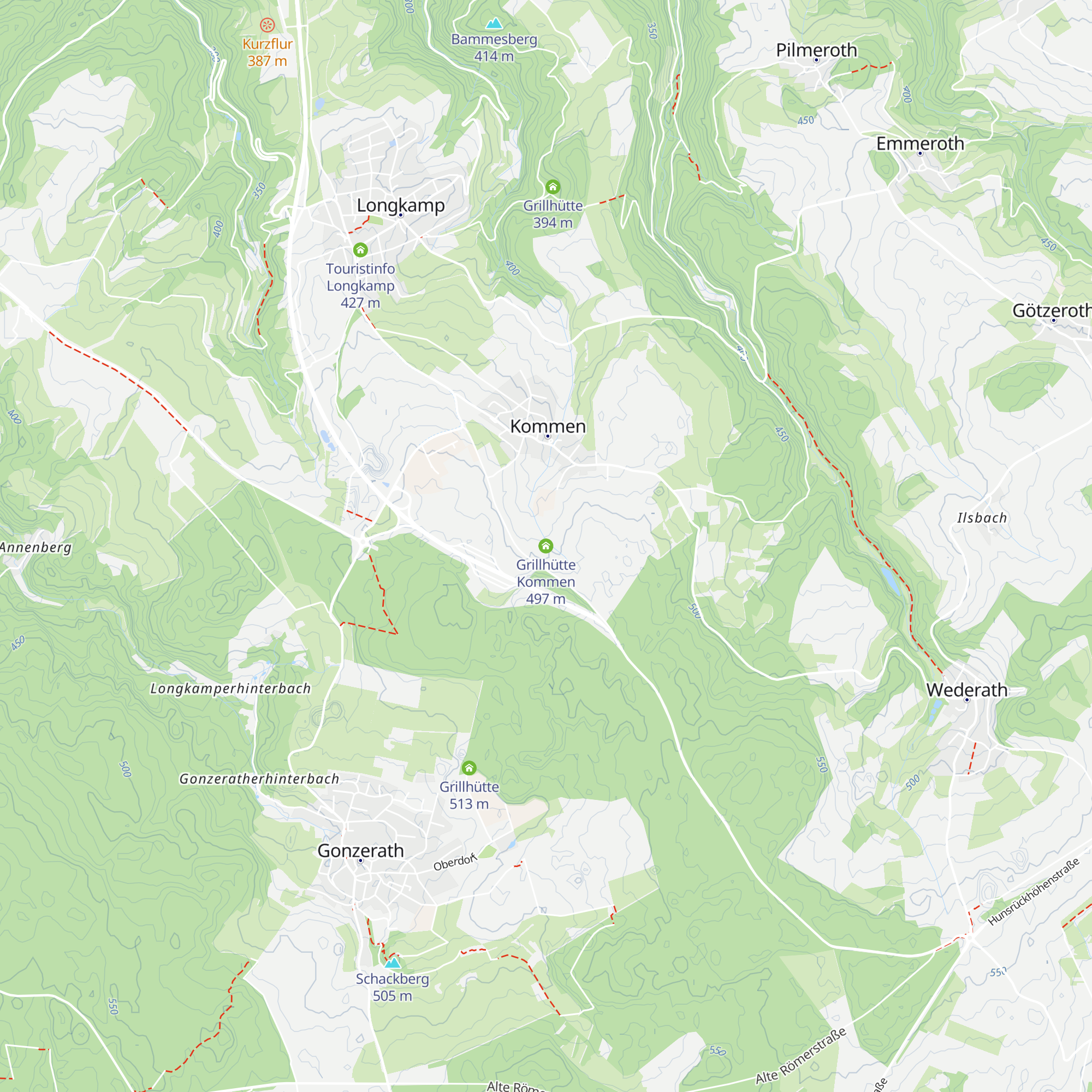 Grillhütte Kommen map