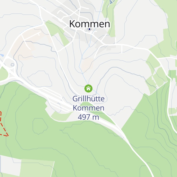 Map of Grillhütte Kommen