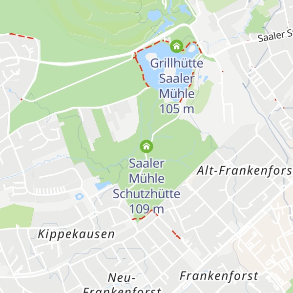 Map of Saaler Mühle Schutzhütte