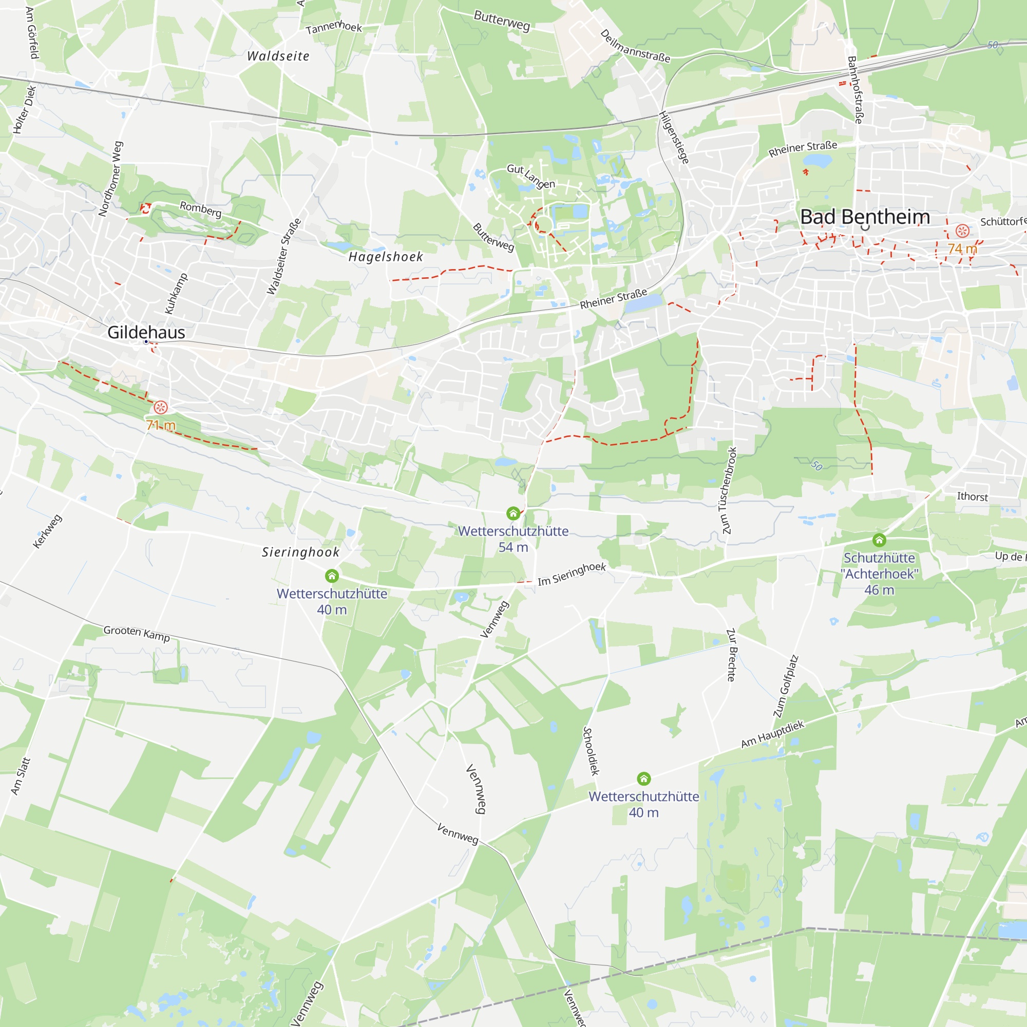 Wetterschutzhütte map
