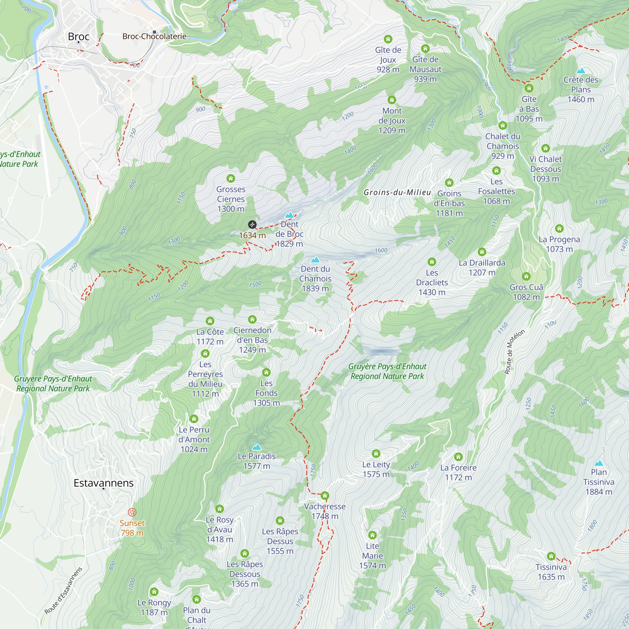 Ciernedon d'Amont map